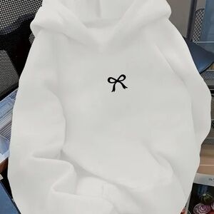 Little Black Bow - Fleece LineD Hoodie